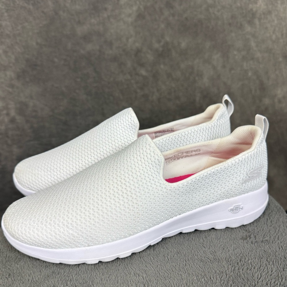 Skechers GOwalk Slip On Sneakers White Mesh Comfort Shoes 9.5 - Picture 3 of 8